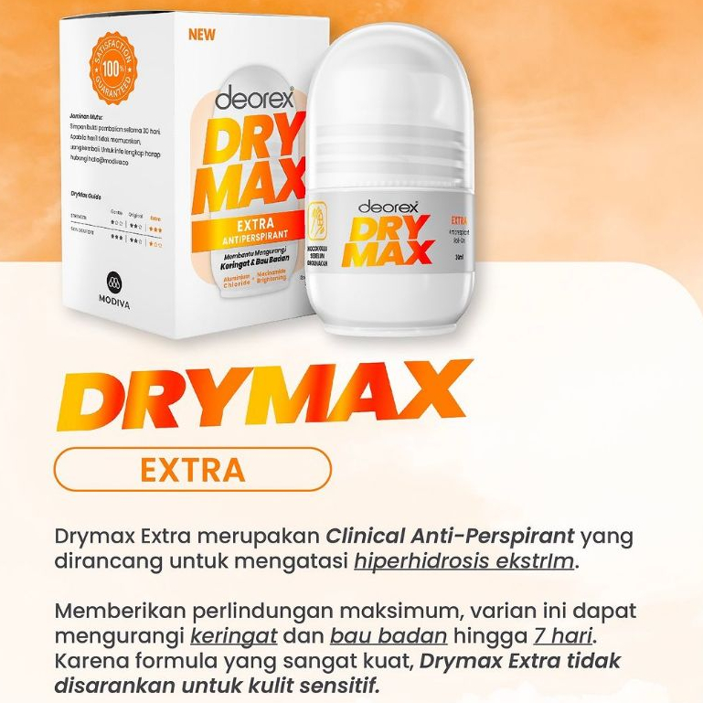 Jual GLAM - DEOREX DryMax Anti Perspirant Deodorant Roll On - DryMax ...