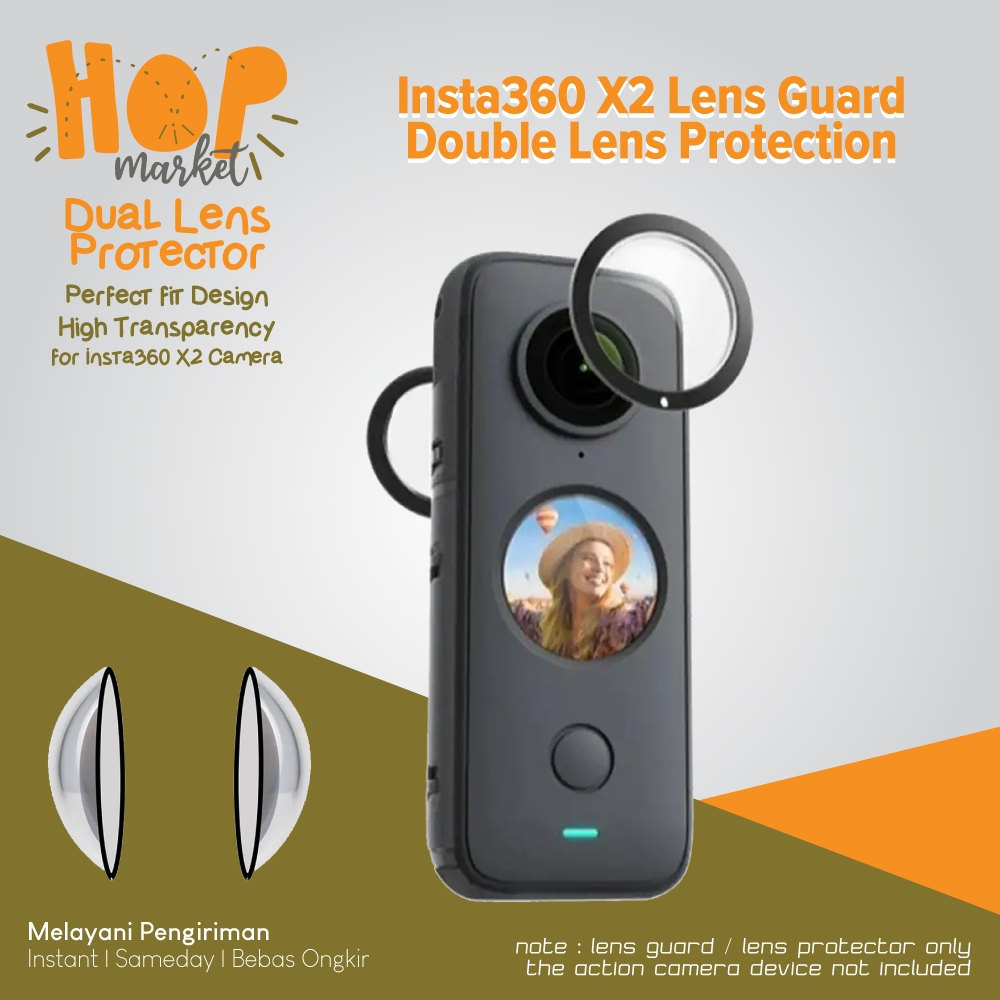 Sticky Lens Guards for Insta360 X2 Pelindung Anti Gores Cover Lensa  Panoramic Protector Insta 360 X