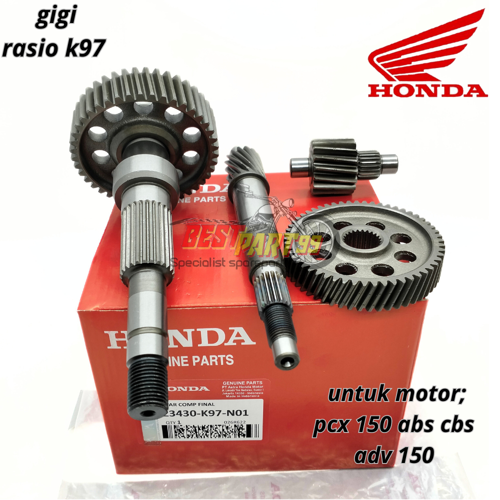 Jual gigi rasio set / gear ratio / gir ratio honda pcx 150 / adv 150 ...