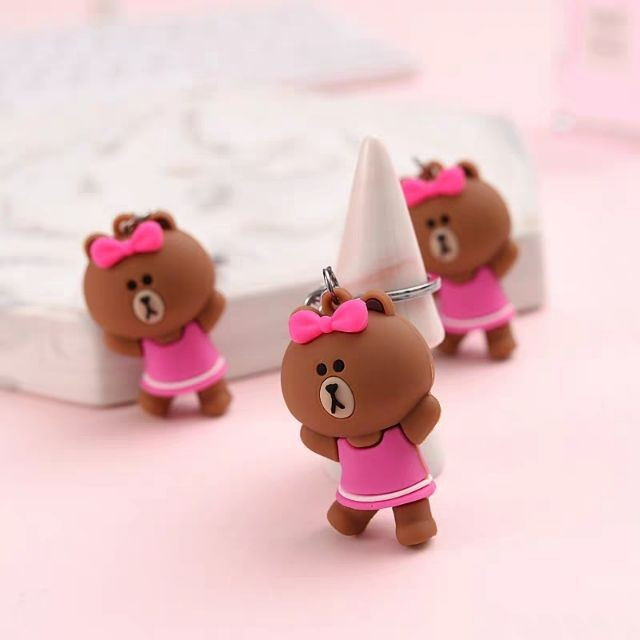 Jual Gantungan Kunci Line Friends Keychain 3D Silikon Lucu Couple Cony ...