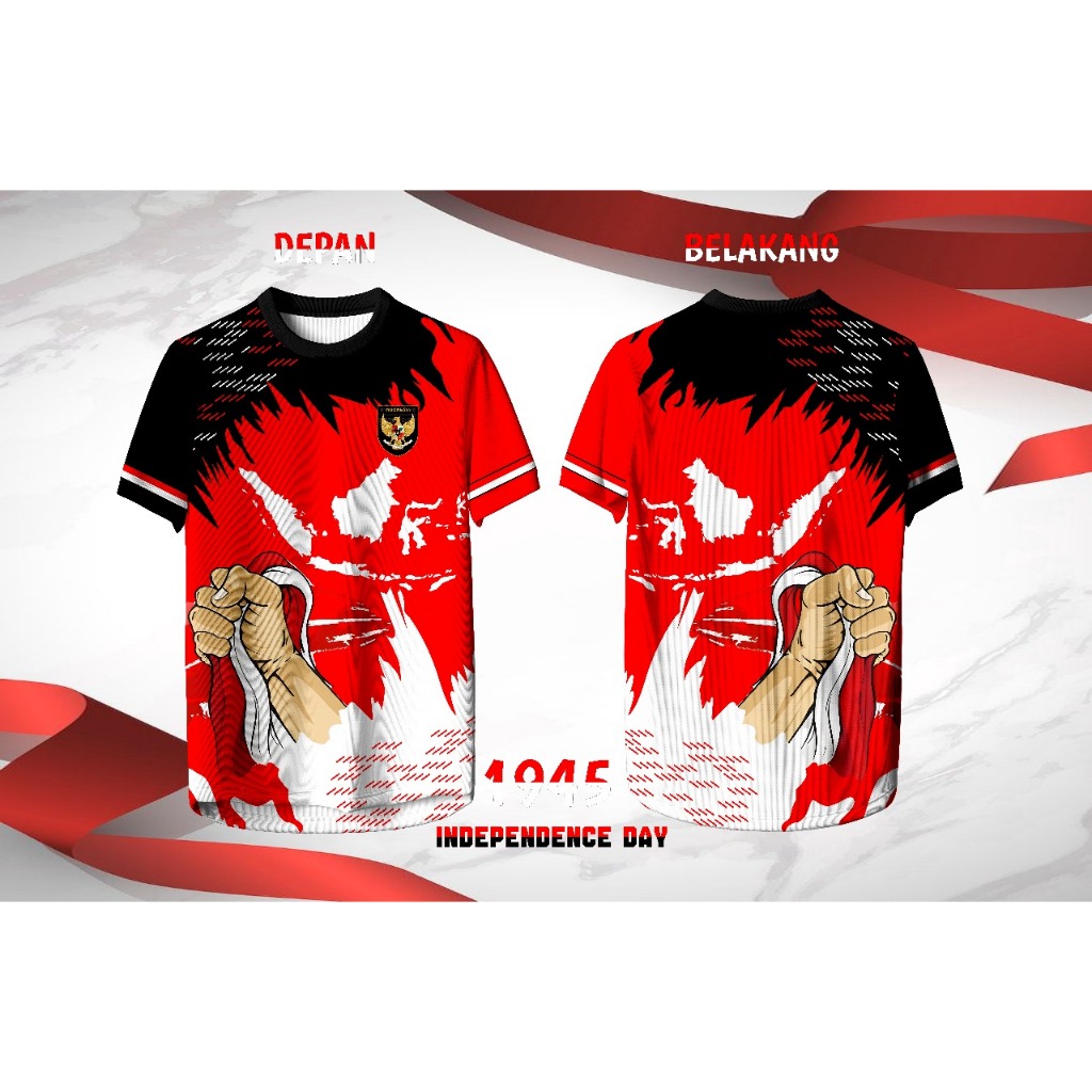 KAOS 17 AGUSTUS KEMERDEKAAN HUT RI FULL PRINT M L XL XXL XXXL