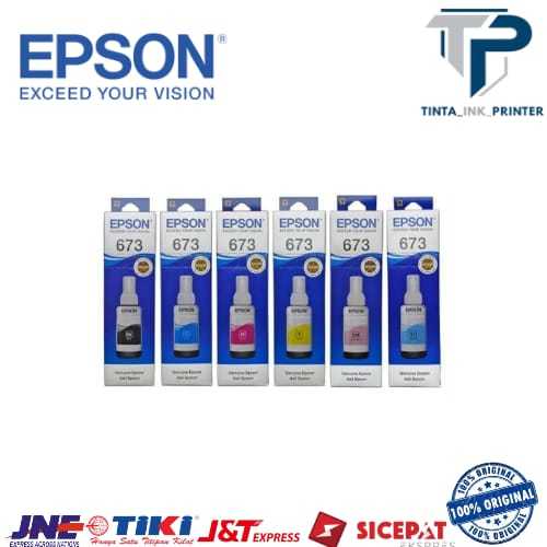 Jual tinta epson 673 (B/C/Y/M/LM/LC) | Shopee Indonesia