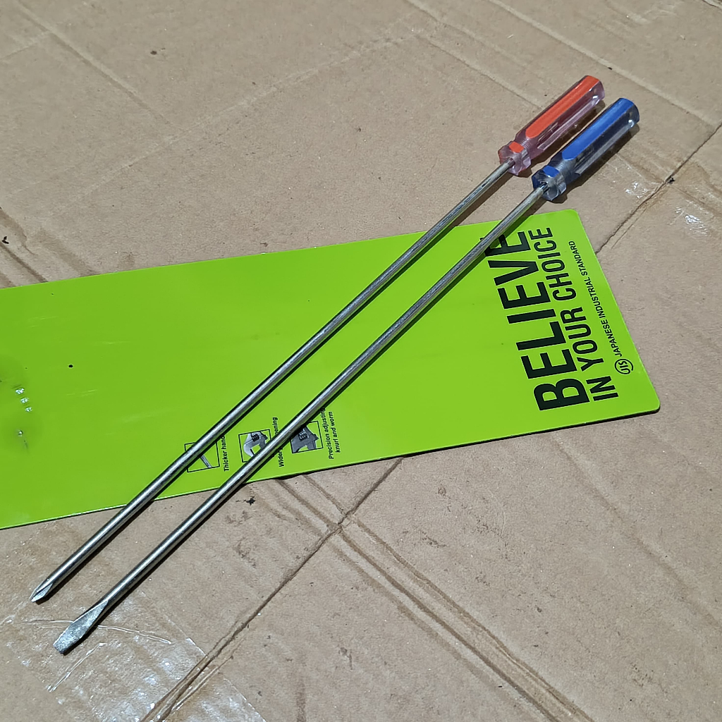 Jual Obeng panjang 1 set 2 pcs min plus 12 inch 30cm / Obeng + / Obeng ...