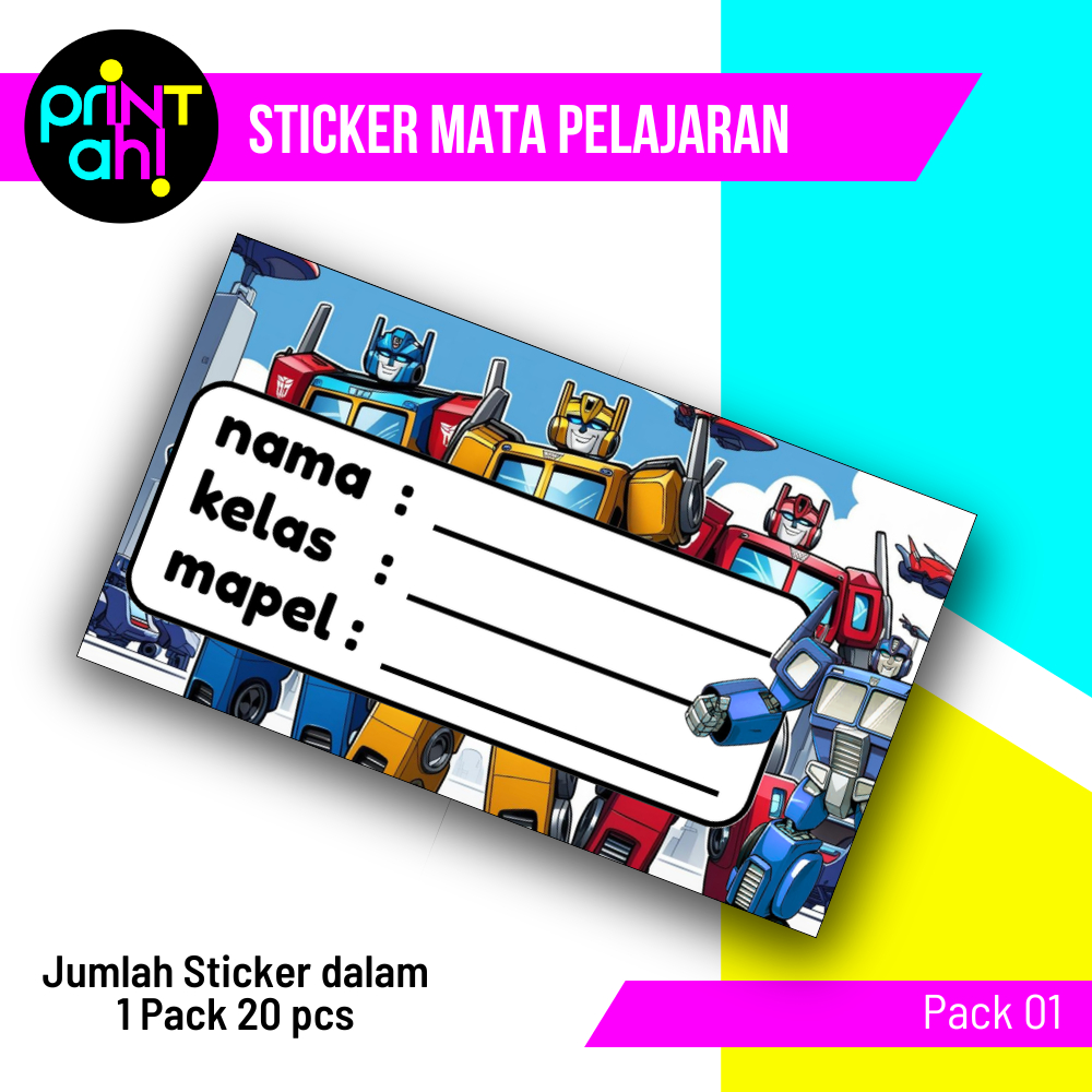 Jual Stiker Label Buku Mata Pelajaran Anak SD SMP Custom Nama Kelas ...
