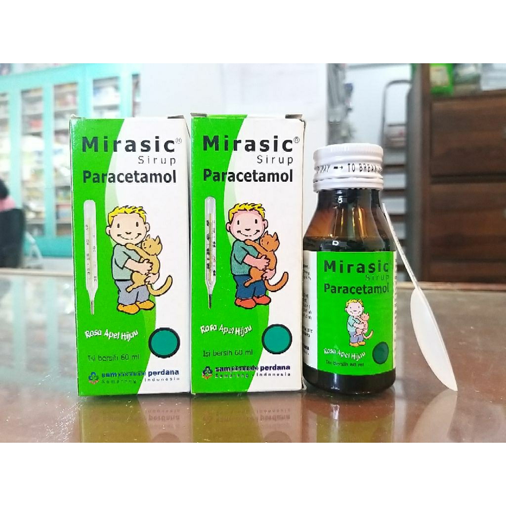 Jual MIRASIC SIRUP 60 ML | OBAT PARACETAMOL RASA APEL HIJAU | Shopee ...