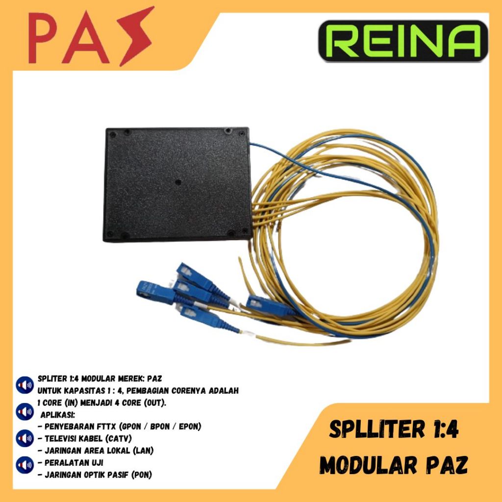 Jual Modul Splitter Modular 1:4 PAZ untuk Kapasitas 1 hingga 4 Core ...
