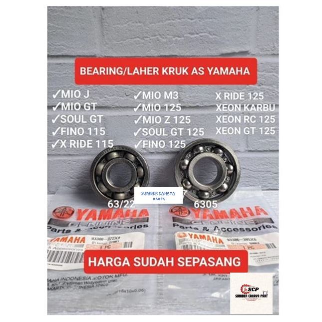 mio Jual Bearing Kruk as Mio J Mio GT Soul GT Mio M3 Fino Fi 125 X