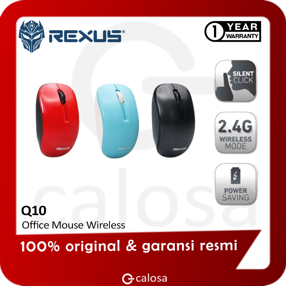 Jual REXUS Q10 Office Mouse Wireless Bluetooth Silent Click | Shopee ...