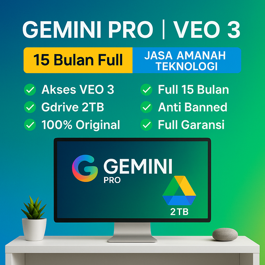 Jual Gemini Ai Pro | Veo3 15 Bulan | Private | Shopee Indonesia