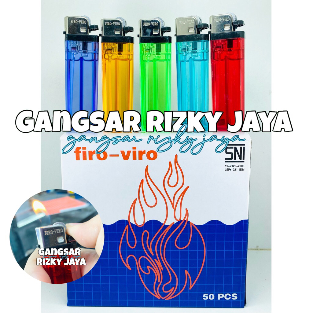 Jual [GIJ] - Korek Roda Api Biasa Firo Viro Kotak (1pack isi 50pcs ...