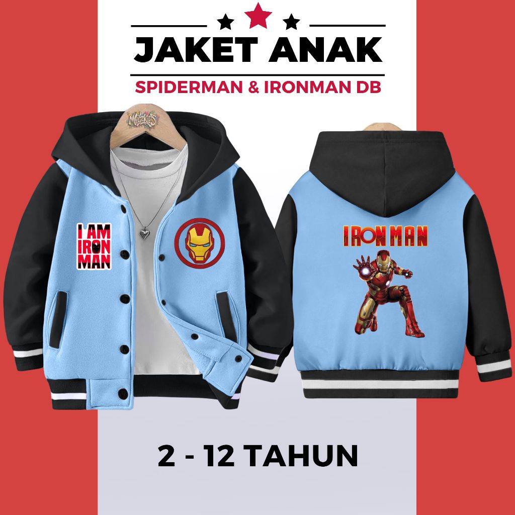 Jual Jaket Varsity Baseball Anak Laki Laki Perempuan Usia 12