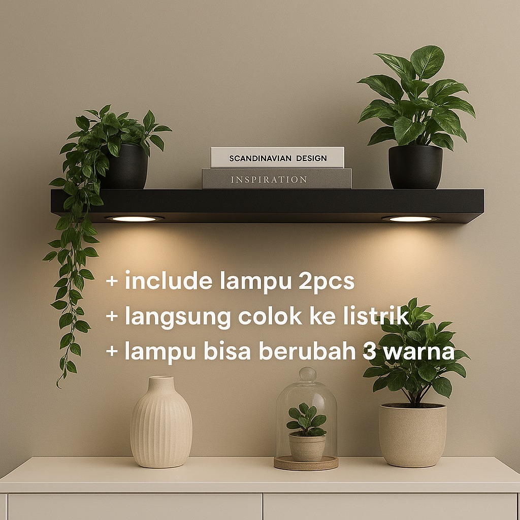 Jual RAK DINDING LAMPU TIDUR LAMPU CUSTOM 80x15, LAMPU MONITOR LED RAK ...