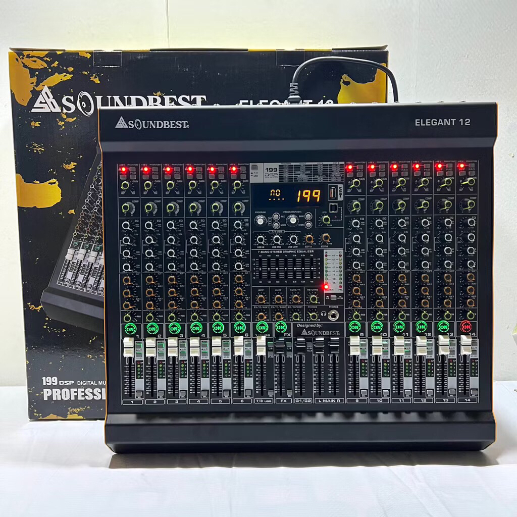 Jual Mixer Soundbest Elegant 12 Original Product 12 Channel + Stereo L ...