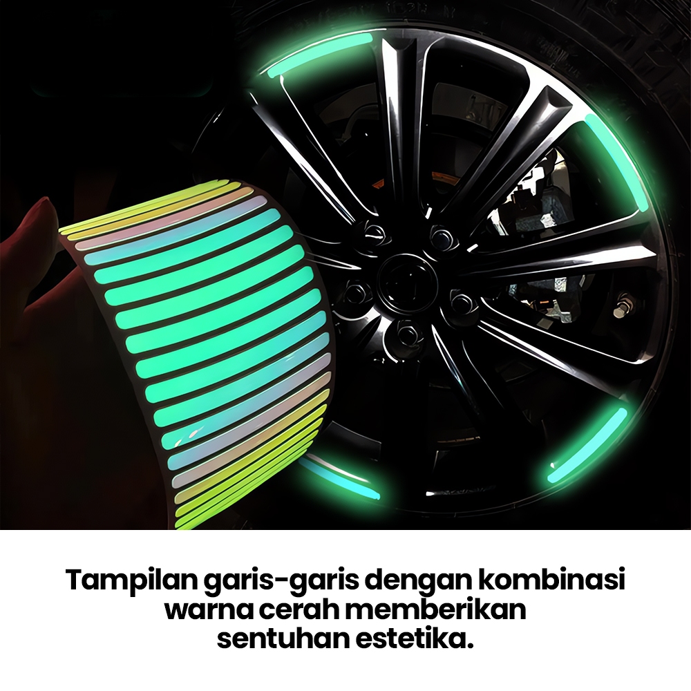 Jual Stiker Reflektor Velg Mobil Motor Sticker Roda Ban Kendaraan Glow ...