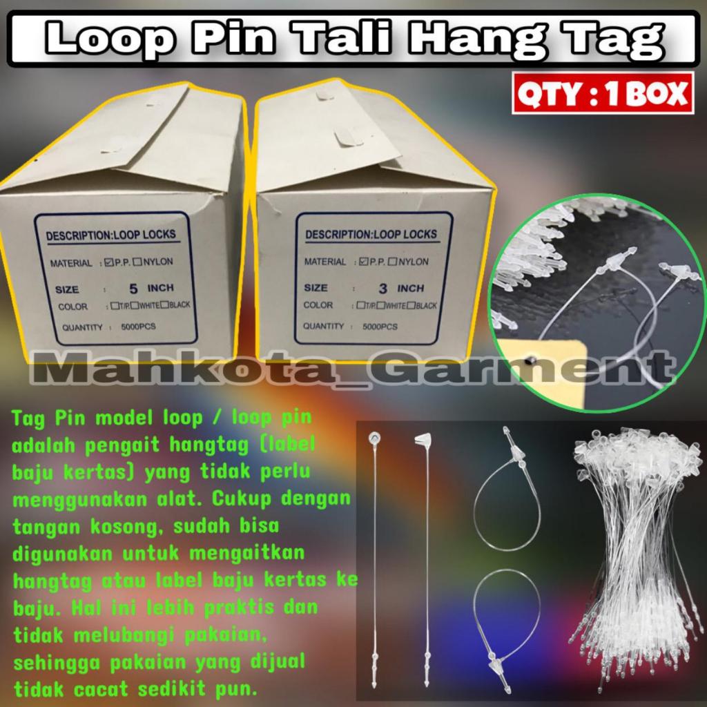 Jual Loop Pin Lock Pin Hang Tag Label isi ±5.000 pcs | Tali Lop pin ...
