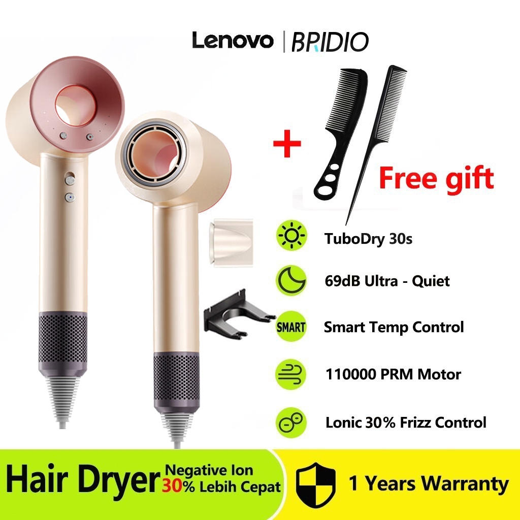 Jual Bridio Blower Hair Dryer Ion Negative Portable High Speed ...