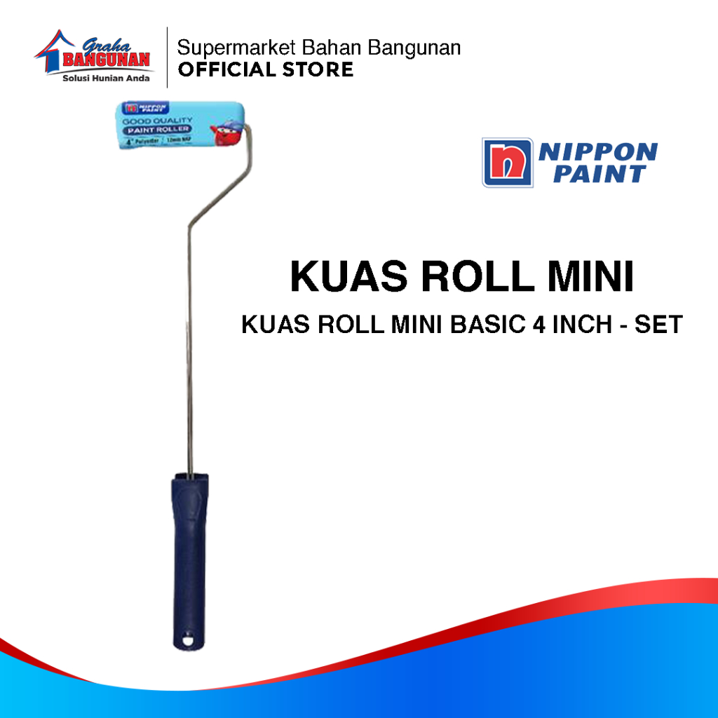 Jual KUAS ROLL MINI BASIC 4 INCH NIPPON PAINT | Shopee Indonesia