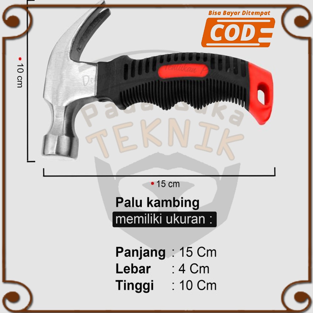 Jual Palu Kambing Cebol Mini 8OZ Bogel Martil Pendek Mini Claw Hammer 8 ...