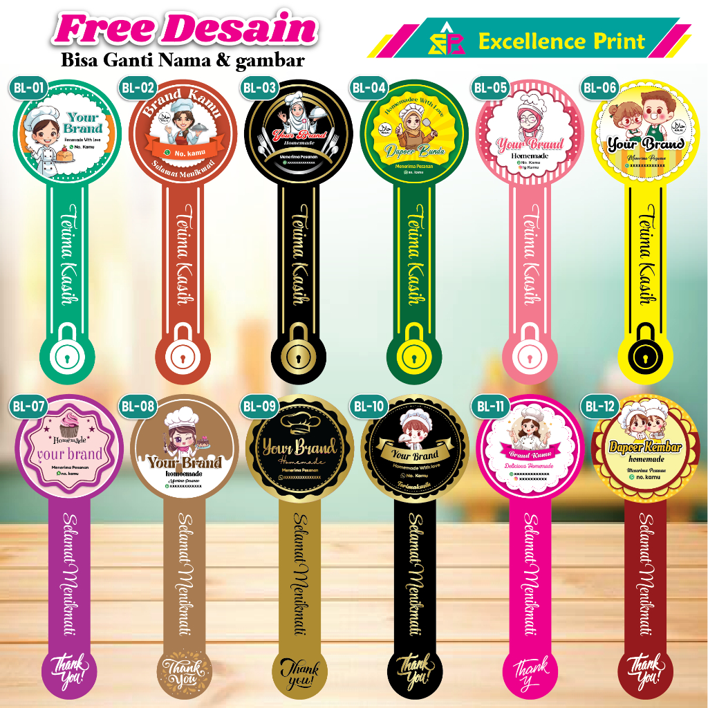 Jual SETIKER SEGEL KEMASAN / STIKER SEAL LABEL / STIKER BOTOL / STIKER ...