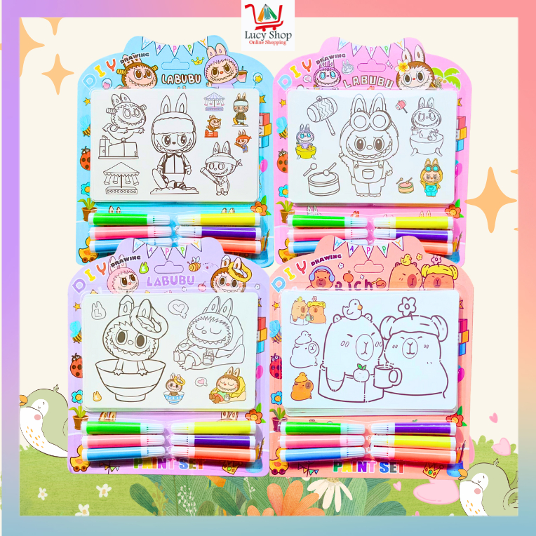 Jual Set Lukis Kanvas Mini Mewarnai Mainan Edukasi Anak Motif Lucu ...