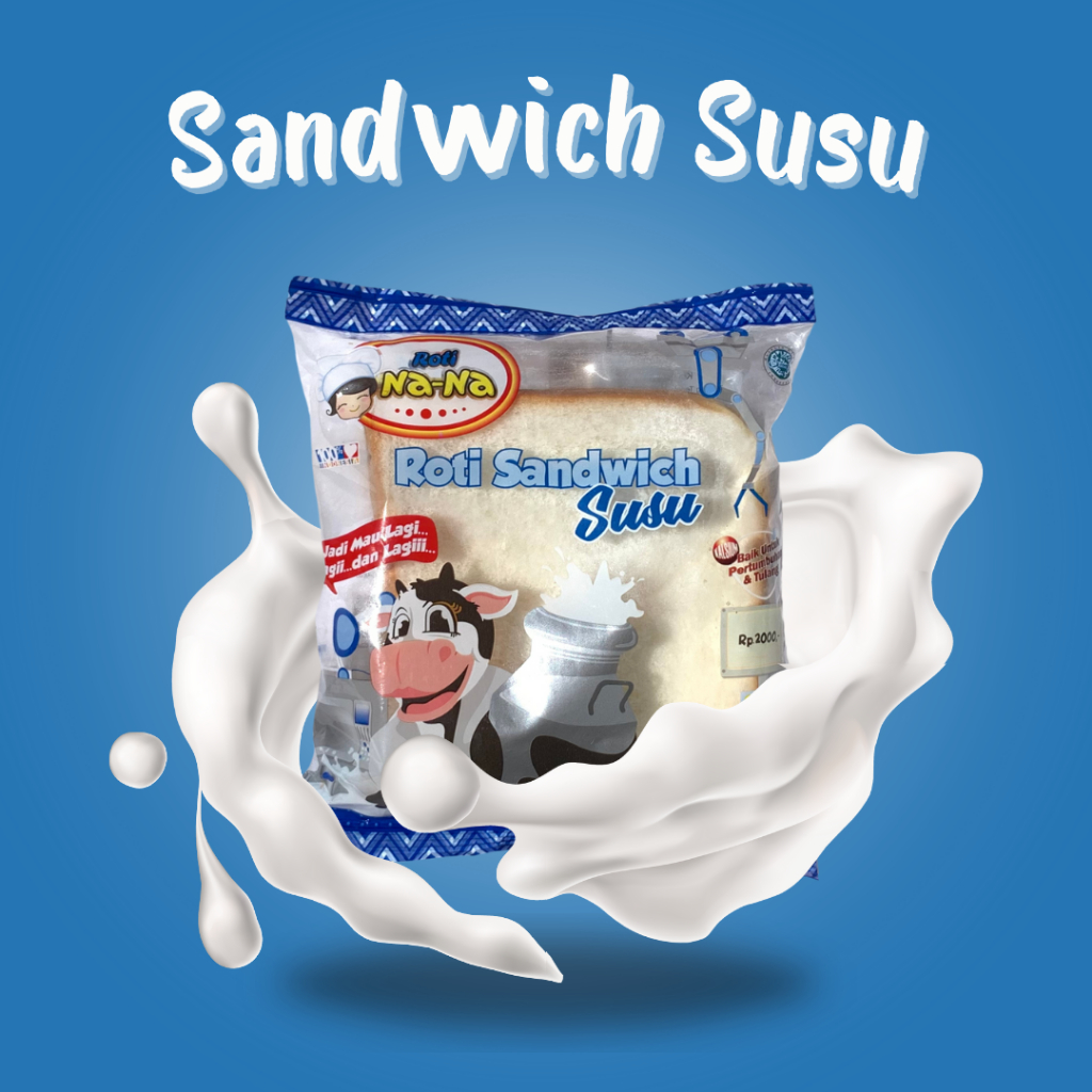 Jual Roti Nana Sandwich Rasa Susu Roti Kemasan (BUNDLINGS 5 PCS ...
