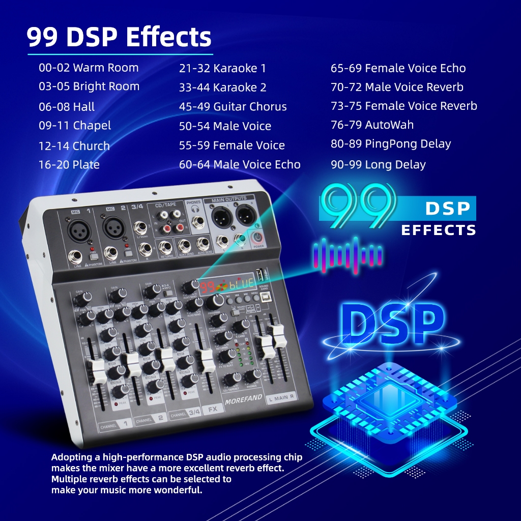 Jual mixer audio wireless bluetooth CS4/CS6/CS8 MIXER - 8 Saluran ...