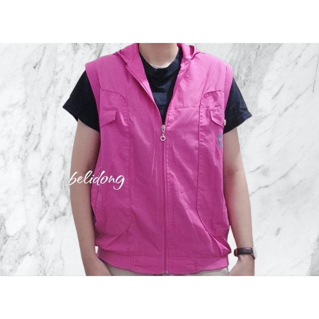Jual Jaket rompi hoodie pink | Shopee Indonesia