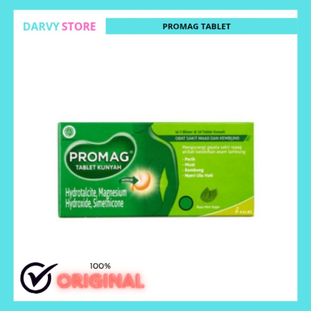 Jual PROMAG TABLET KUNYAH 3x10 | Obat asam lambung | Gerd | Magh ...