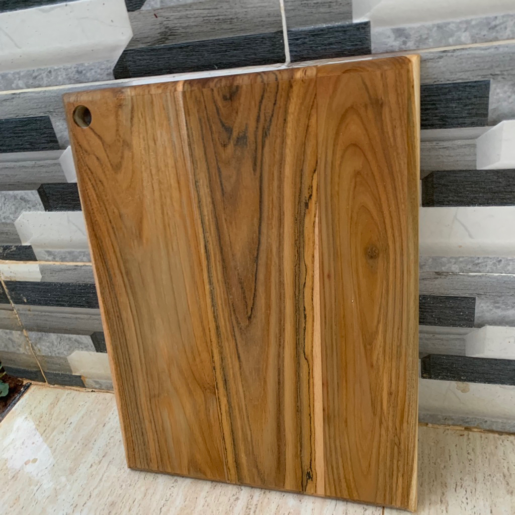 Jual talenan kayu jati cutting board pastry board papan kayu jati ...