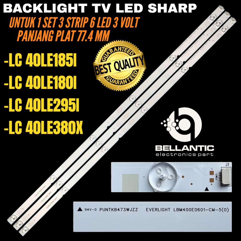 Jual BACKLIGHT TV LED SHARP 40 INCH LC-40LE185I- LC-40LE180I- LC ...