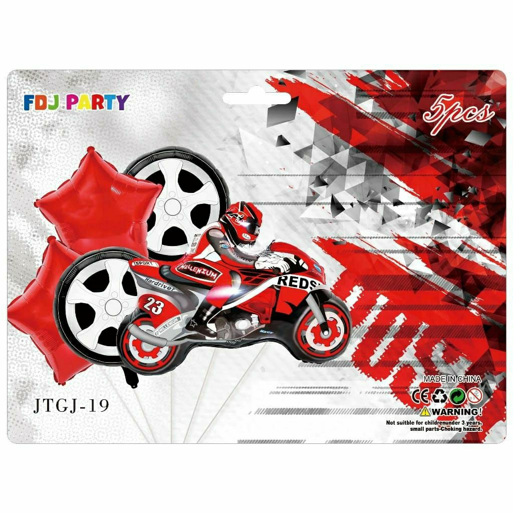 Jual Set balon foil isi 5pc tema motor motorcycle balapan racing motogp ...