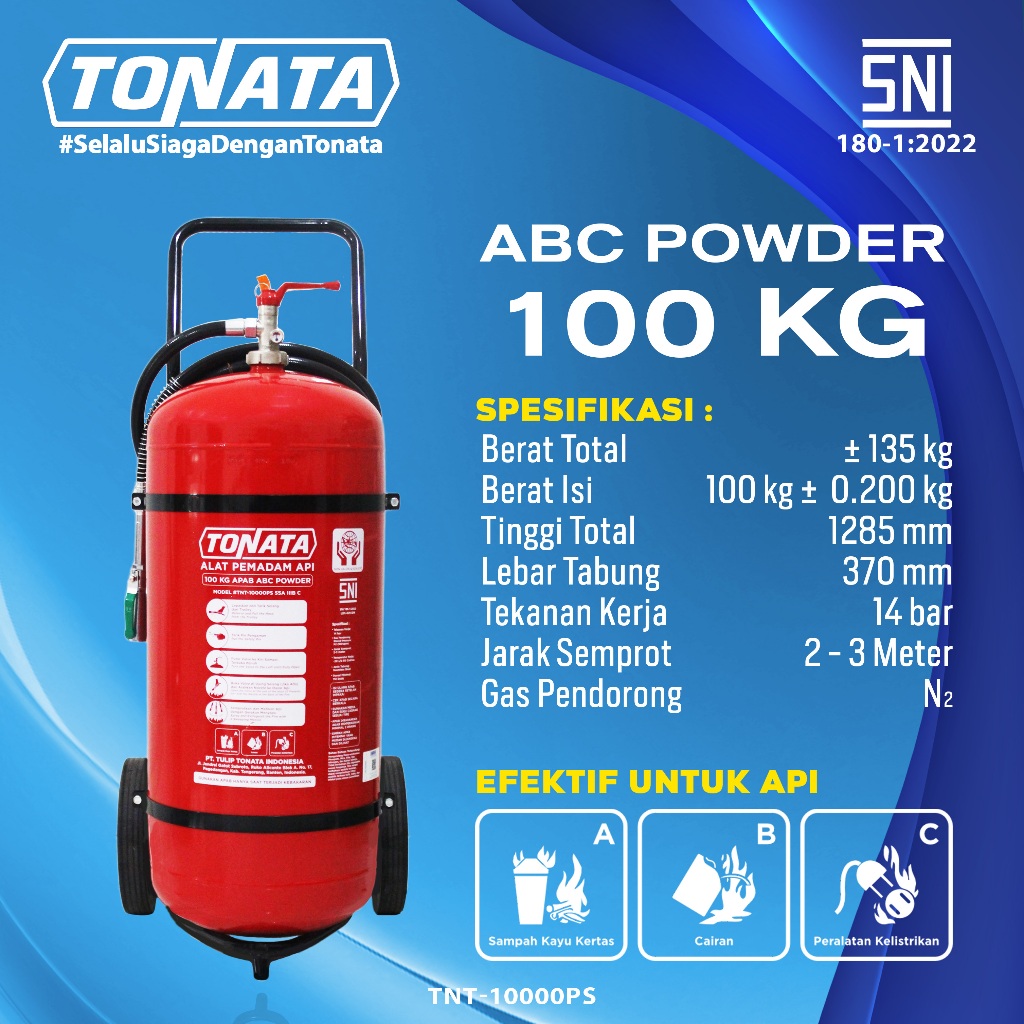 Jual Tonata APAR APAB Bubuk ABC Powder Set Komplit 100Kg | Shopee Indonesia