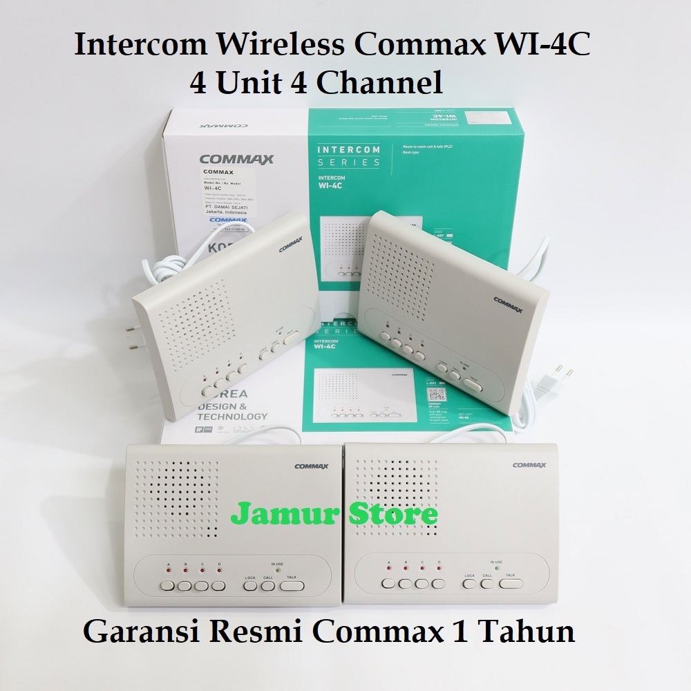 Jual Commax Intercom WI-4C 1 Set Intercom Wireless Commax WI-4C 4 Pcs ...