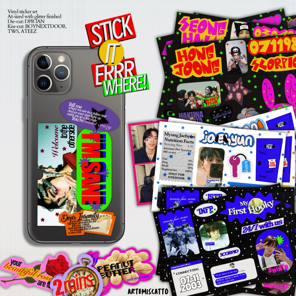 Jual [CLEARANCE] STICK IT ERRRWHERE - TWS A6 Glitter Fanmade Sticker ...