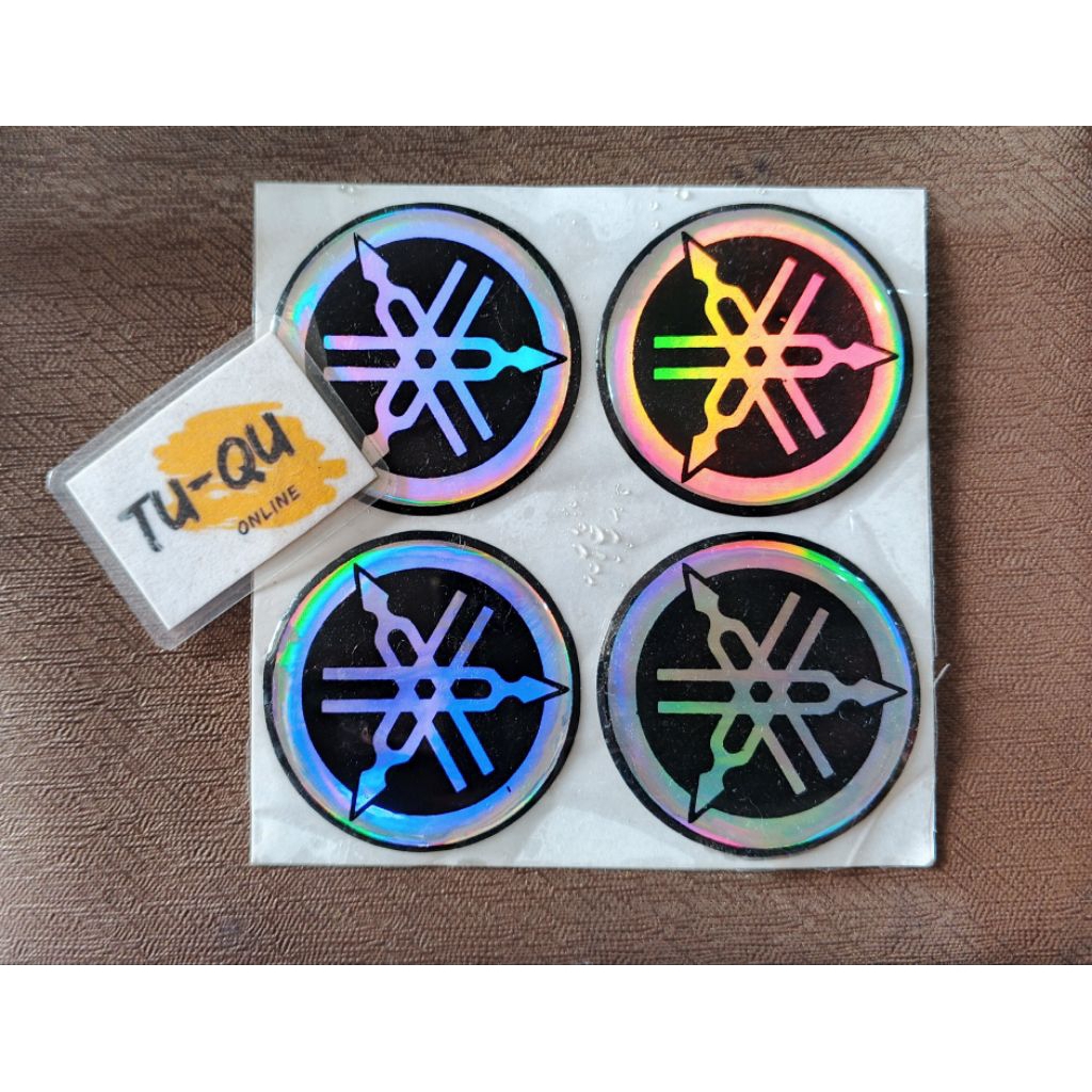 2Pcs Yamaha Emblem Sticker Logo 3D Resin Gel Emblem Fender Tank Pad