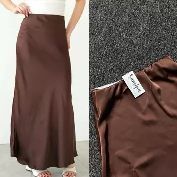 Luna Satin Silk Skirt Rok Wanita Satin Korean Maxi Skirt Rok Panjang Satin Rok Korean Style Rok