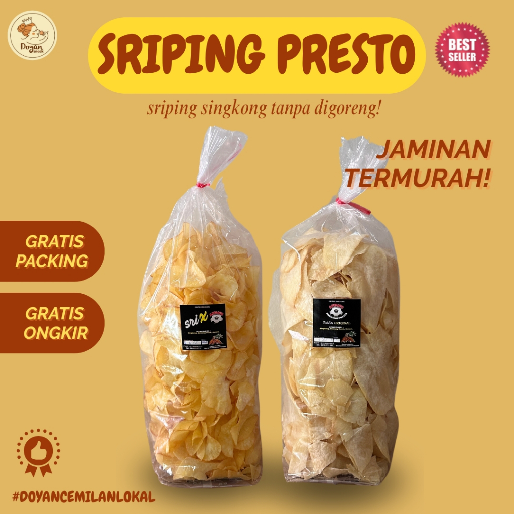 Jual SRIPING SINGKONG PRESTO / OVEN / SRIPING SINGKONG 500GR | Shopee ...