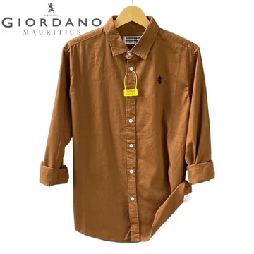 Kemeja Giord4no Logo 3 D Lengan Panjang Pria Kemeja Pria Dewasa Model SUPER PREMIUM