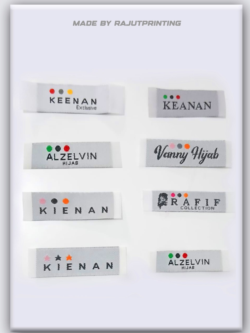 Jual X : Label Rajut Ukuran Bebas, Woven Label Custom, Label Baju Hijab ...