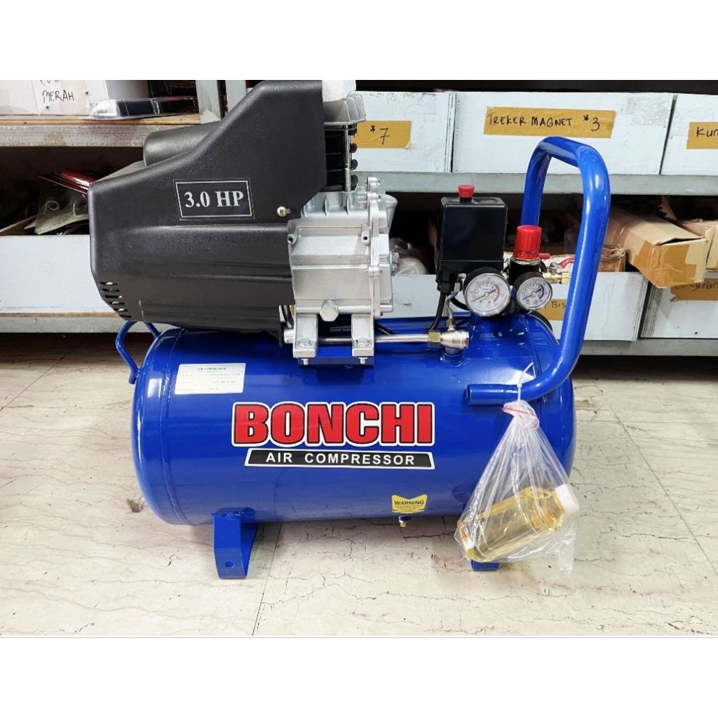 Jual Kompresor Oli portable BONCHI 3hp/50liter 8bar | Shopee Indonesia