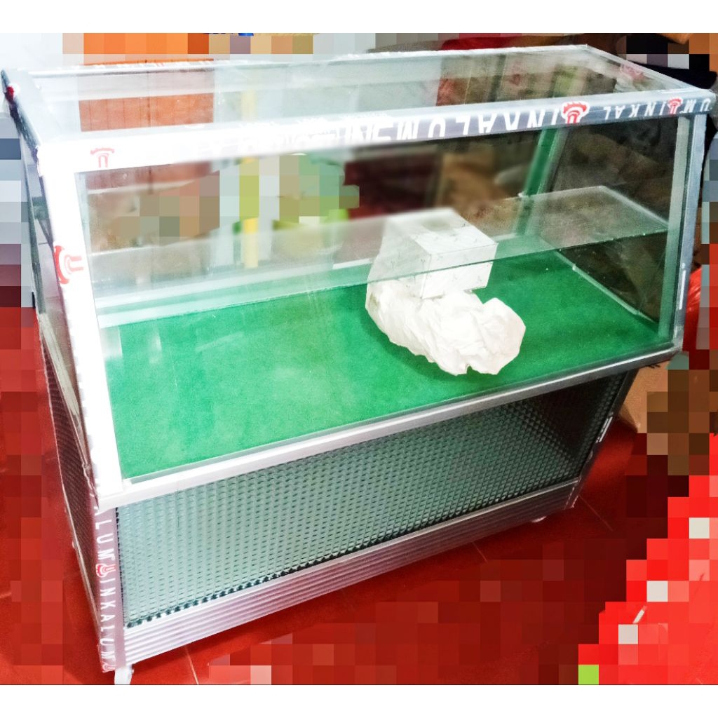 Jual ETALASE ALUMINIUM KACA 1 METER 1,5 METER 2 METER / ETALASE TOKO ...