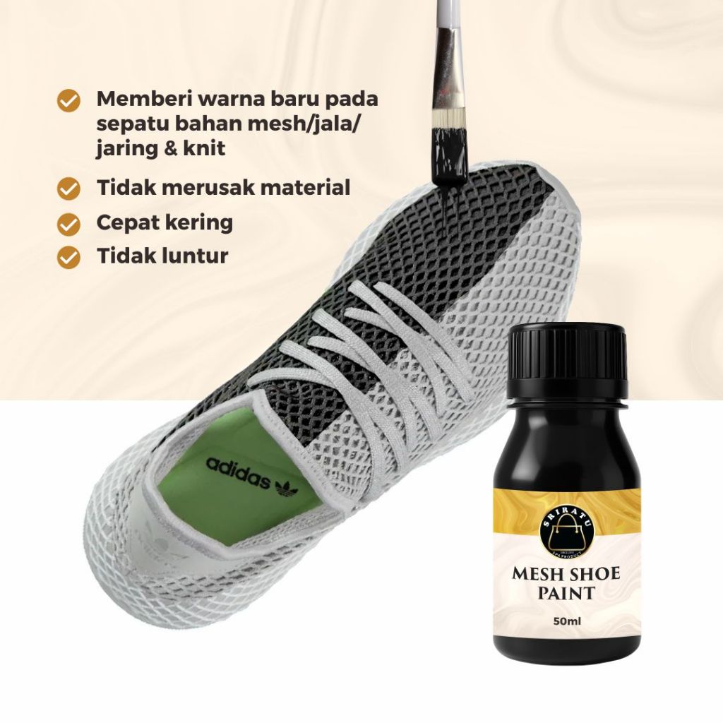 Jual Cat Sepatu Mesh 50ml | Shoe Paint Khusus Bahan Jaring Jala, Knit ...