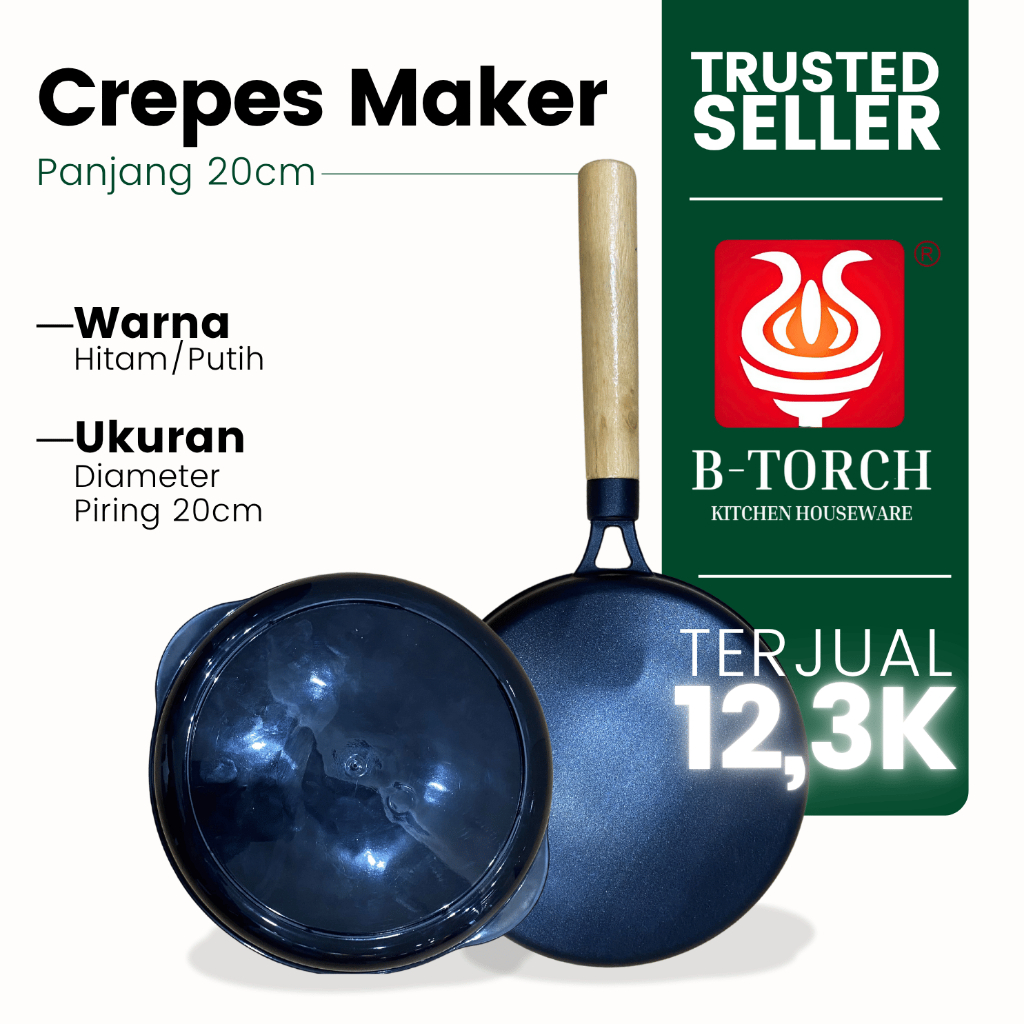 Jual B-TORCH Wajan Cetakan Kulit Lumpia Risol Anti Lengket Crepe Maker ...