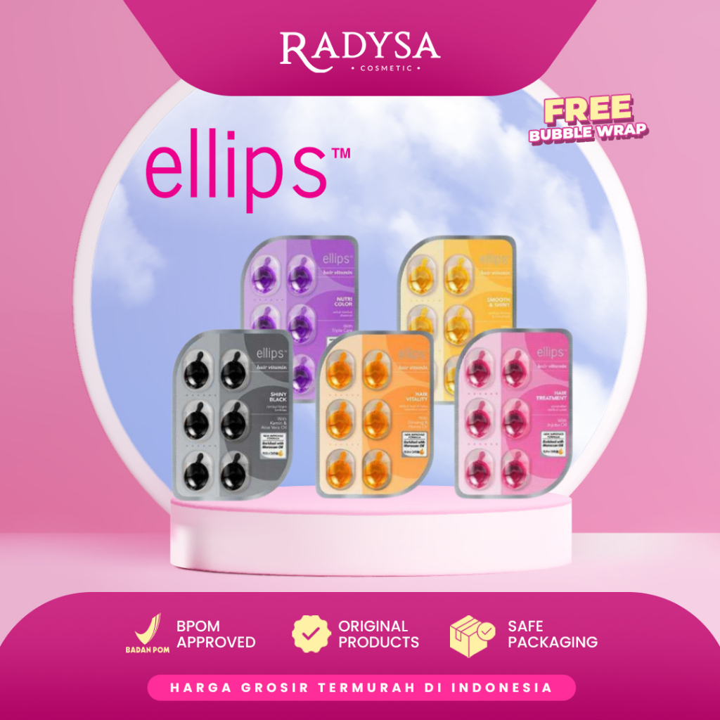 Jual 𝐑𝐀𝐃𝐘𝐒𝐀 - ELLIPS Hair Vitamin Sachet isi 6 capsule - Vitamin Rambut ...