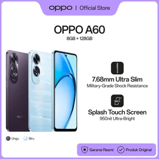 OPPO A60 8GB+8GB/128GB [Military-Grade Shock Resistance, Snapdragon 680, 45W SUPERVOOC, Dual Stereo Speakers]