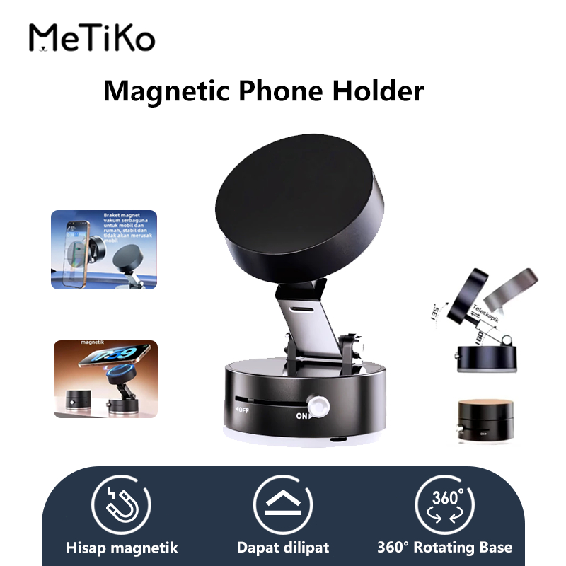 Jual Universal Phone Holder Vacuum Magnetic Holder Foldable Mini Size ...