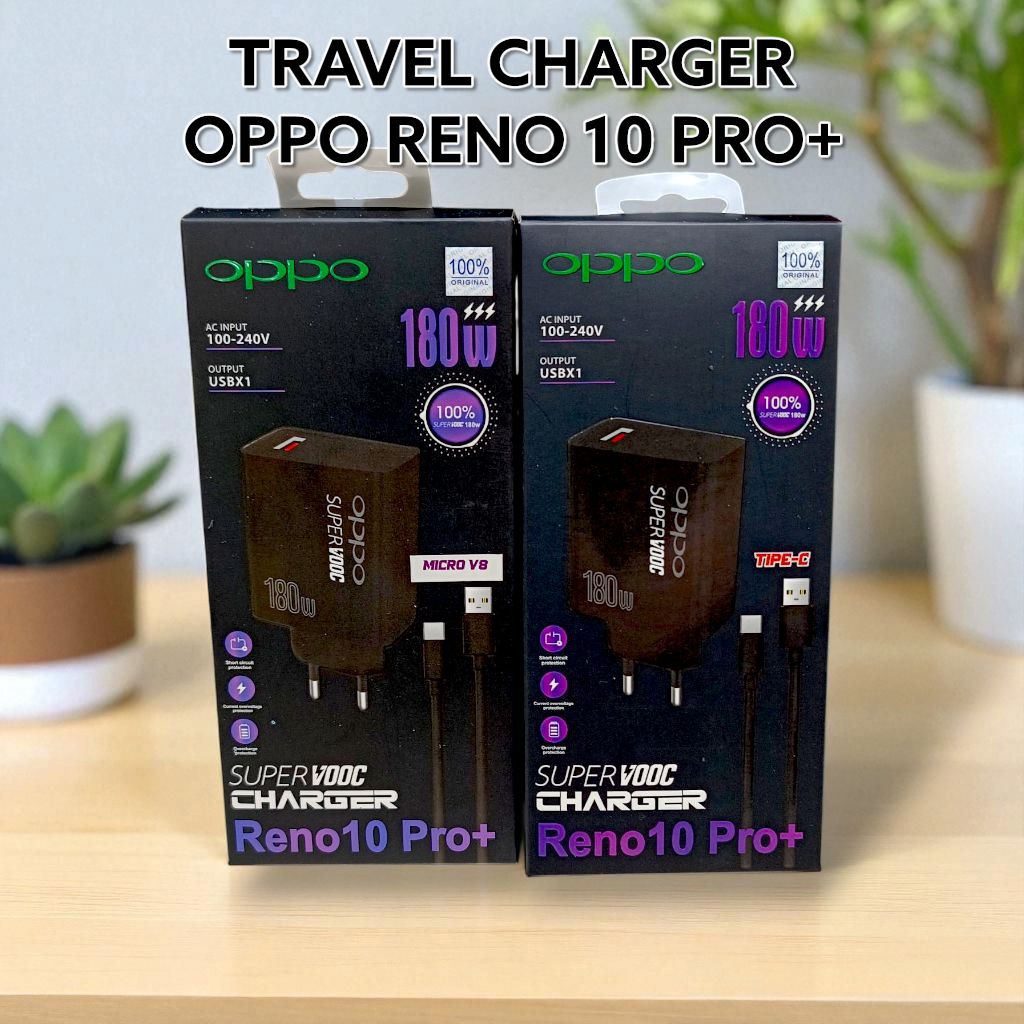 Jual Charger Oppo Reno 10 Pro+ Super Vooc 180W Micro Tipe C Casan Oppo ...