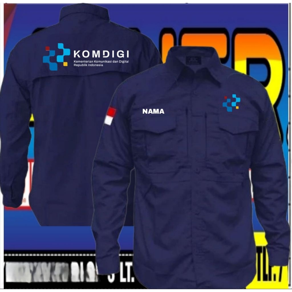Jual kemeja tactical komdigi baju tactical komdigi kemeja komdigi baju ...