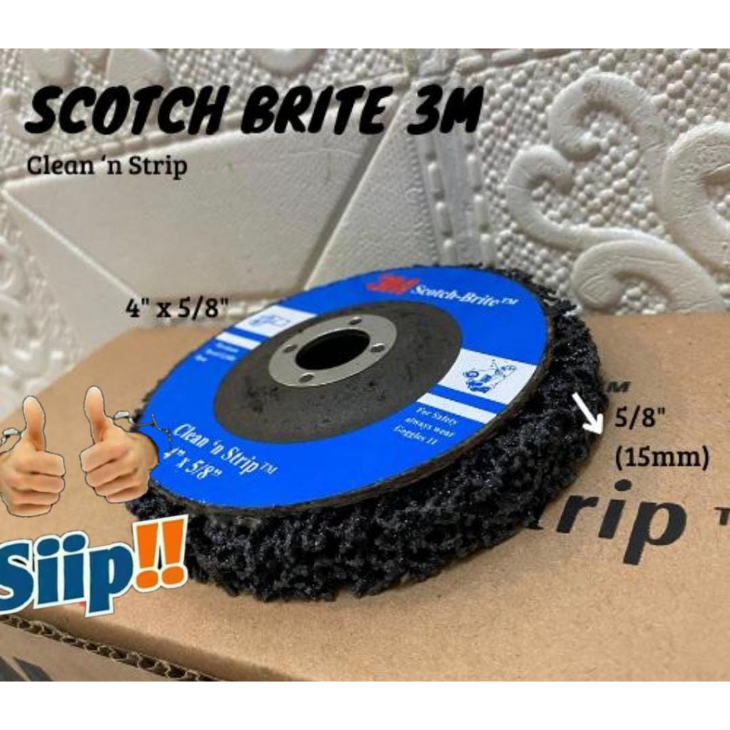 Jual CLEAN N STRIP 3M - 4 INC X 5/8 INC - SCOTCH BRITE 3M HIGH QUALITY ...
