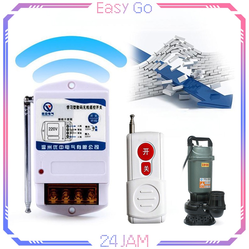 Jual 220V/1km Wireless Remote Control Switch Industri Jarak Jauh ...